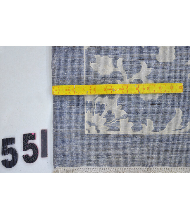 Blau-Crème Ziegler Teppich – Handgeknüpft – 295 x 242 cm – Wolle