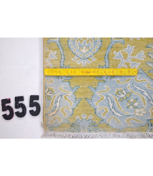 Aqua-Beige Ziegler Tapijt – Handgeknoopt – 362 x 270 cm – Wol