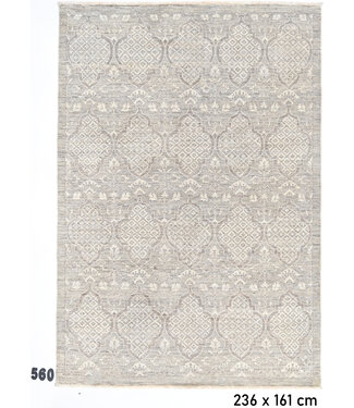 Beiger Ziegler Teppich – 236 x 161 cm – Handgeknüpft aus Wolle