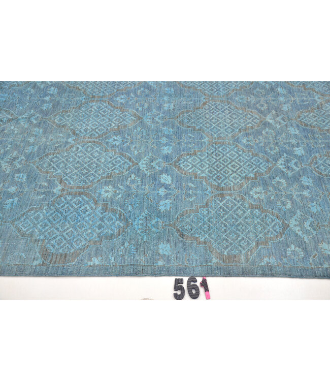 Blauer Ziegler Teppich – 248 x 159 cm – Handgeknüpft aus Wolle