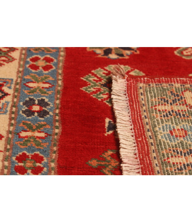 153x99cm Hand-Knotted Wool Kazak Rug – Authentic Oriental Carpet, Traditional Tribal Design, High-Quality Handmade Wool Rug