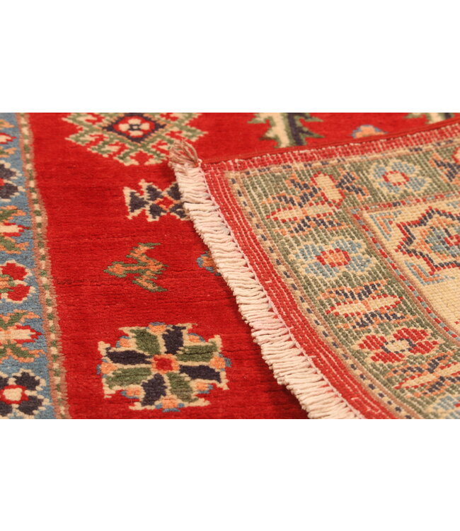 153x99cm Hand-Knotted Wool Kazak Rug – Authentic Oriental Carpet, Traditional Tribal Design, High-Quality Handmade Wool Rug