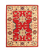 Kelimshop 138x105cm Handgeknüpfter Woll Kazak Teppich – Authentischer Orientalischer Teppich, Traditionelles Tribal Design, Hochwertiger Handgefertigter Wollteppich