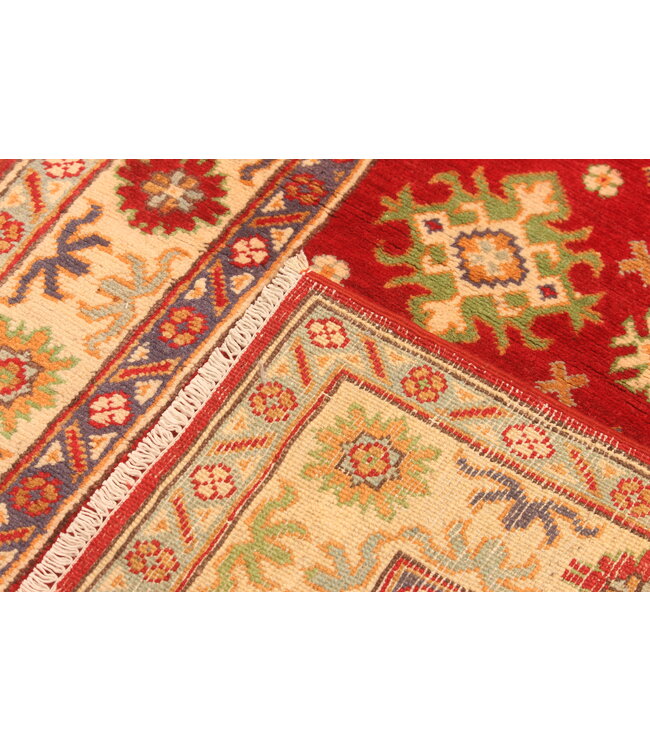 160x96cm Handgeknoopte Wol Kazak Tapijt – Authentiek Oosters Vloerkleed, Traditioneel Tribaal Design, Hoogwaardige Handgemaakte Wol Tapijt