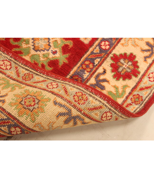 160x96cm Handgeknüpfter Woll Kazak Teppich – Authentischer Orientalischer Teppich, Traditionelles Tribal Design, Hochwertiger Handgefertigter Wollteppich