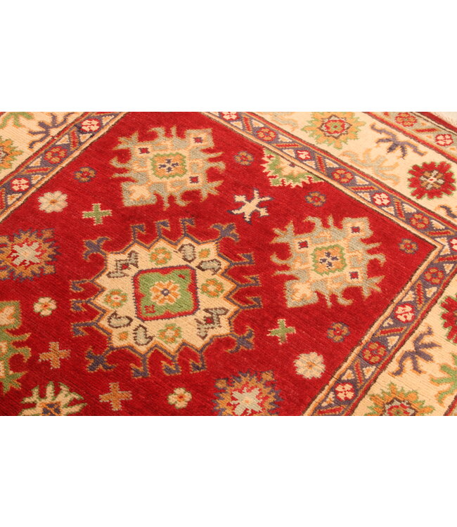 160x96cm Hand-Knotted Wool Kazak Rug – Authentic Oriental Carpet, Traditional Tribal Design, High-Quality Handmade Wool Rug