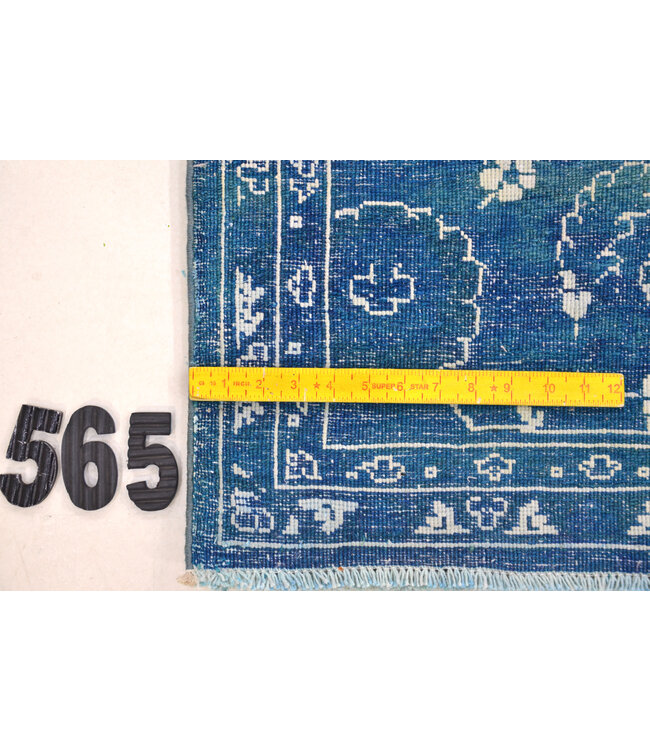 Dark Blue Ziegler 298x241 cm – Hand-knotted Wool Vintage Rug