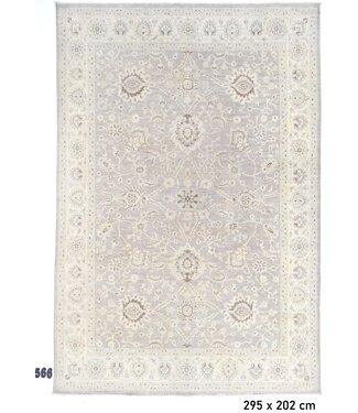Hellgrauer Ziegler 295x202 cm – Handgeknüpfter Wollteppich mit klassischem Muster Hellgrauer Ziegler 295x202 cm – Handgeknüpfter Wollteppich mit klassischem Muster