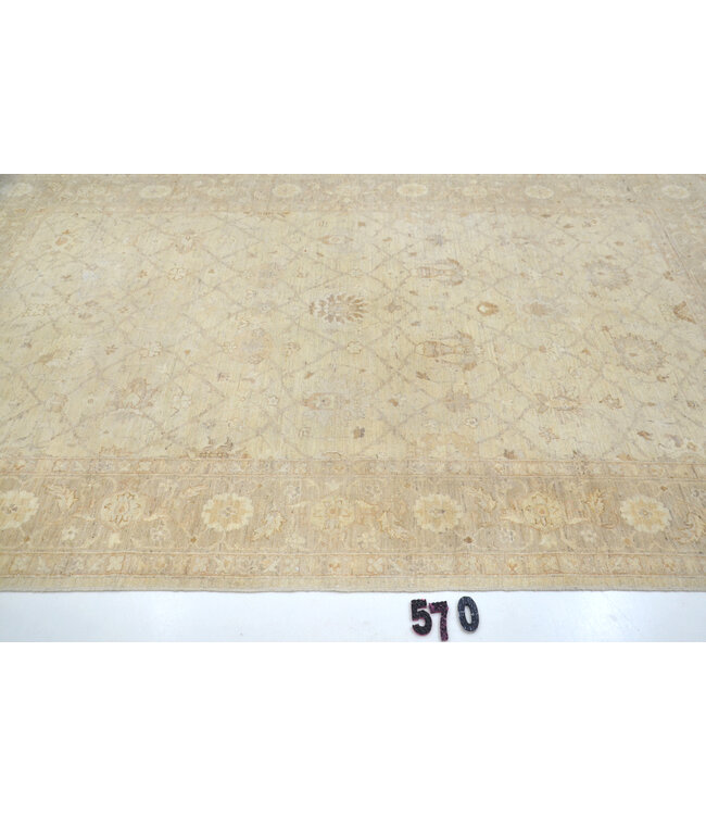 Beiger Antiker Ziegler Teppich – 269 x 180 cm – Handgeknüpft aus Wolle