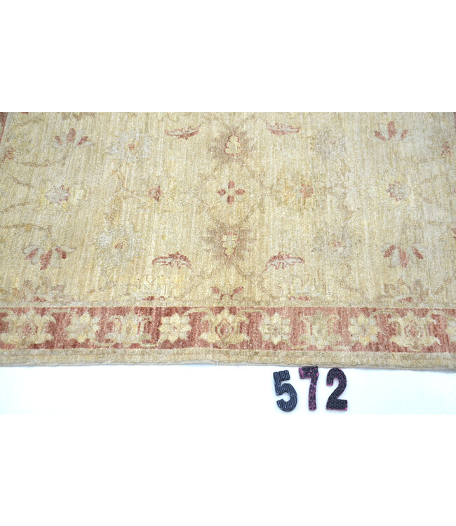 Beige-Rood Ziegler Tapijt – 124 x 078 cm – Handgeknoopt Wol