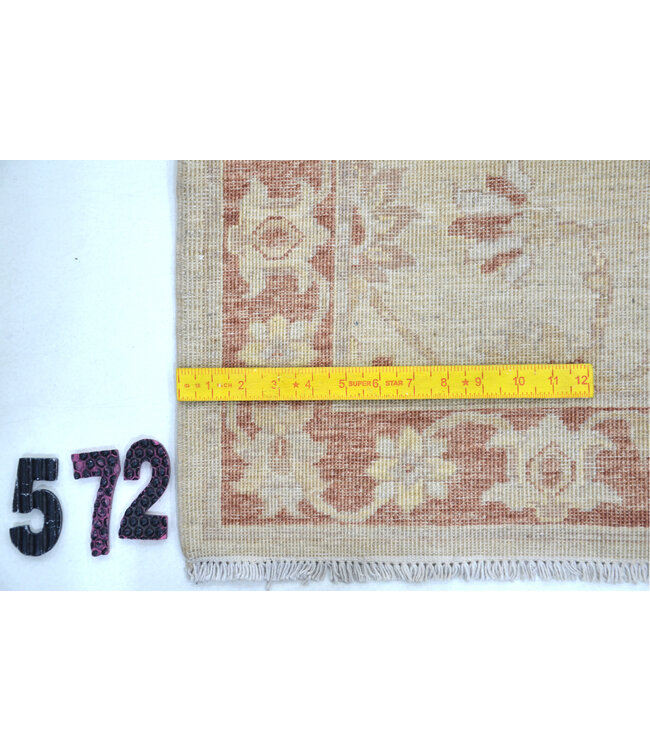 Beige-Red Ziegler Rug – 124 x 078 cm – Handknotted Wool