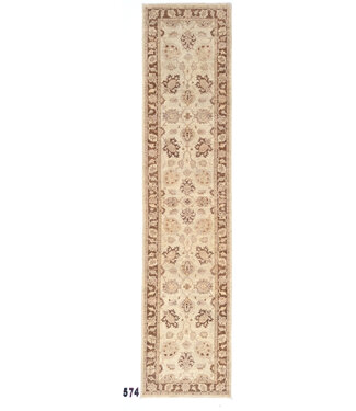 Beige-Brauner Ziegler Läufer – 297 x 080 cm – Handgeknüpft aus Wolle Beige-Brauner Ziegler Läufer – 297 x 080 cm – Handgeknüpft aus Wolle