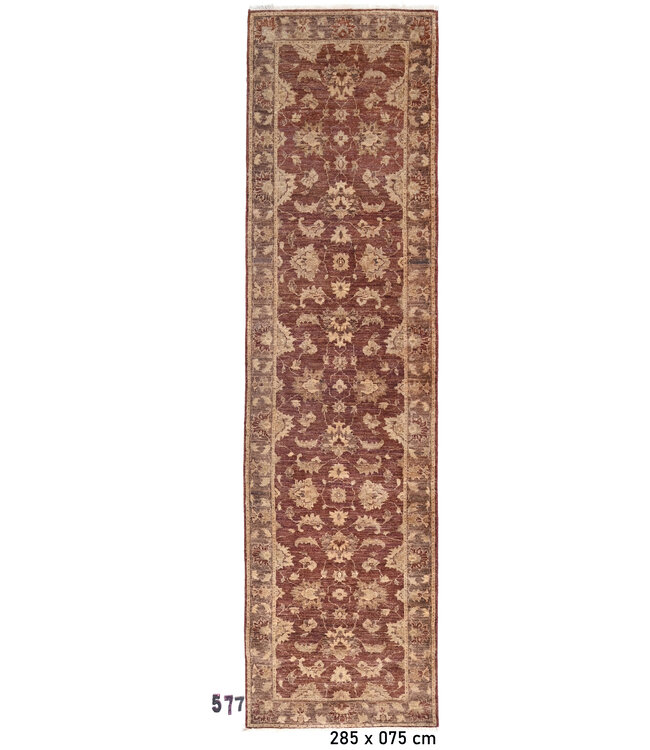 Red-Beige Ziegler Runner – 285 x 075 cm – Handknotted Wool