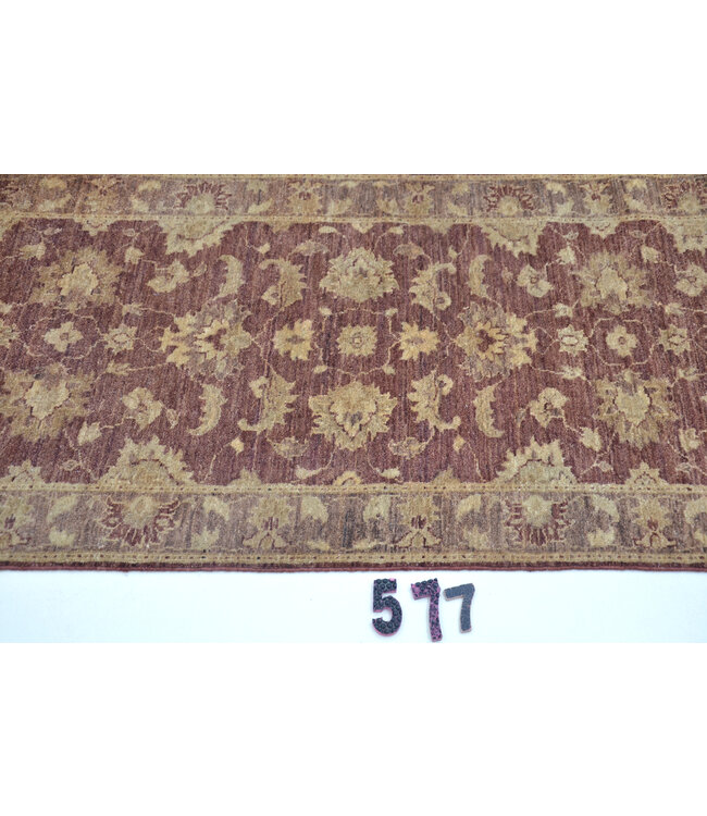 Red-Beige Ziegler Runner – 285 x 075 cm – Handknotted Wool
