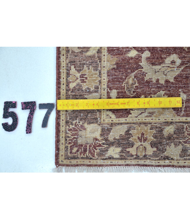 Red-Beige Ziegler Runner – 285 x 075 cm – Handknotted Wool
