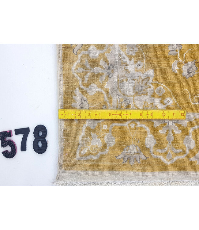 Yellow Ziegler Runner – Hand-Knotted Wool – 297 x 074 cm