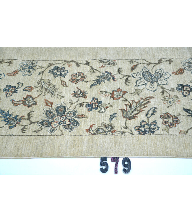 Beige Ziegler Loper – Handgeknoopt Wol – 297 x 075 cm