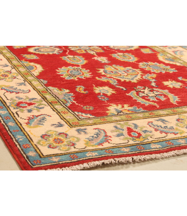 171x103cm Hand-Knotted Wool Kazak Rug – Authentic Oriental Carpet, Traditional Tribal Design, High-Quality Handmade Wool Rug