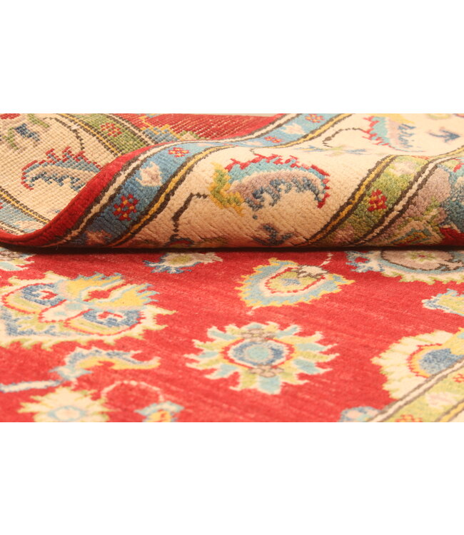 171x103cm Handgeknüpfter Woll Kazak Teppich – Authentischer Orientalischer Teppich, Traditionelles Tribal Design, Hochwertiger Handgefertigter Wollteppich