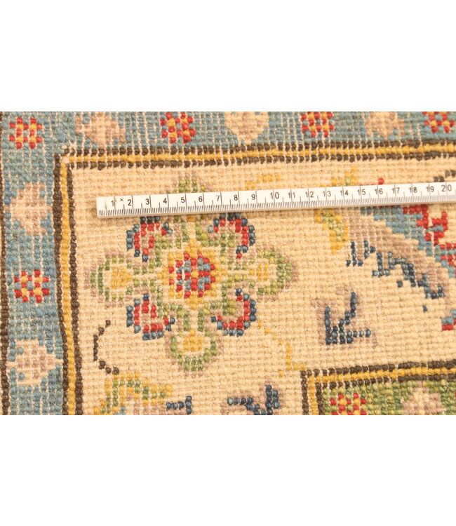 171x103cm Handgeknüpfter Woll Kazak Teppich – Authentischer Orientalischer Teppich, Traditionelles Tribal Design, Hochwertiger Handgefertigter Wollteppich