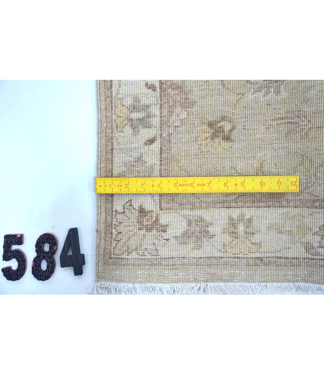 Sand-Coloured Ziegler Runner – Hand-Knotted Wool – 290 x 076 cm