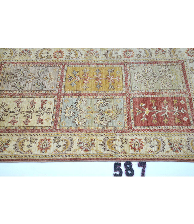Multicolored Ziegler 587 – Hand-Knotted Wool Rug 127 x 077 cm
