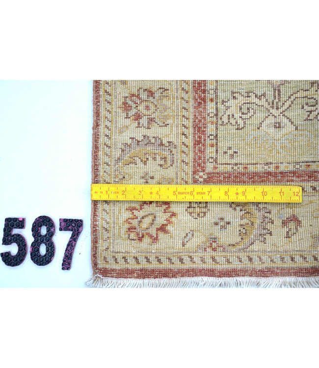 Meerkleurige Ziegler 587 – Handgeknoopt wollen vloerkleed 127 x 077 cm