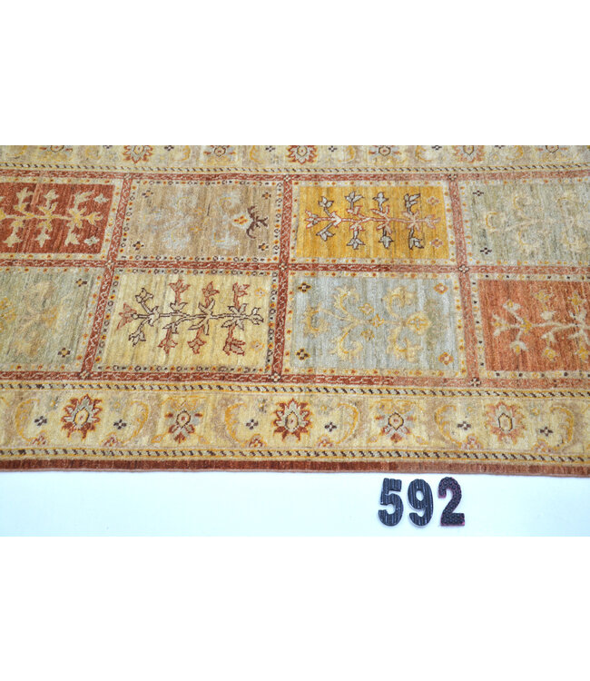 Meerkleurige Gabbeh 592 – Handgeknoopte wollen loper 290 x 079 cm