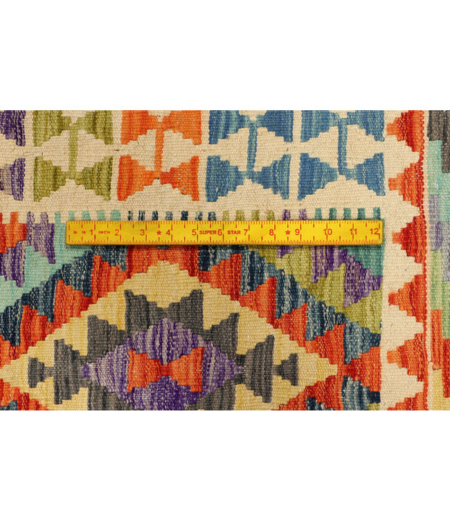 Handwoven Kilim Runner Rug - 243x80 cm | Bohemian Tribal Hallway Carpet