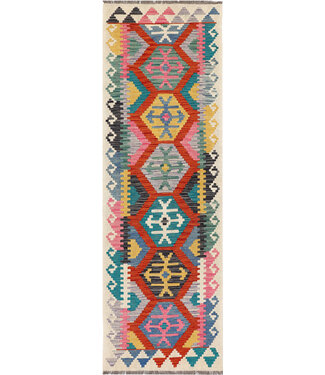 Handwoven Kilim Runner – Vibrant Geometric Tribal Rug | 249x80 cm Multi-Color Wool Flatweave Handwoven Kilim Runner – Vibrant Geometric Tribal Rug | 249x80 cm Multi-Color Wool Flatweave