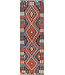 Handgeweven Tribale Kilim Vloerkleed – Multicolor Geometrisch Patroon – 267x85 cm – Etnische Wol Loper