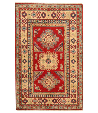 Kelimshop 148x94cm Handgeknüpfter Woll Kazak Teppich – Authentischer Orientalischer Teppich, Traditionelles Tribal Design, Hochwertiger Handgefertigter Wollteppich
