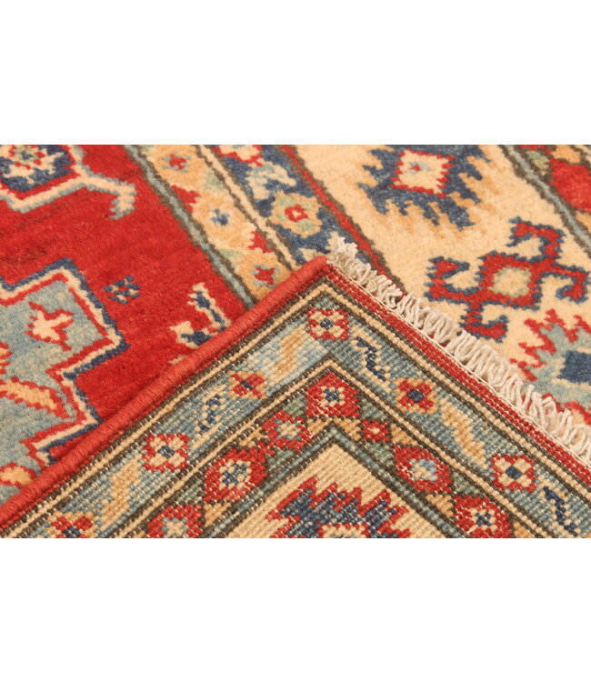 148x94cm Hand-Knotted Wool Kazak Rug – Authentic Oriental Carpet, Traditional Tribal Design, High-Quality Handmade Wool Rug