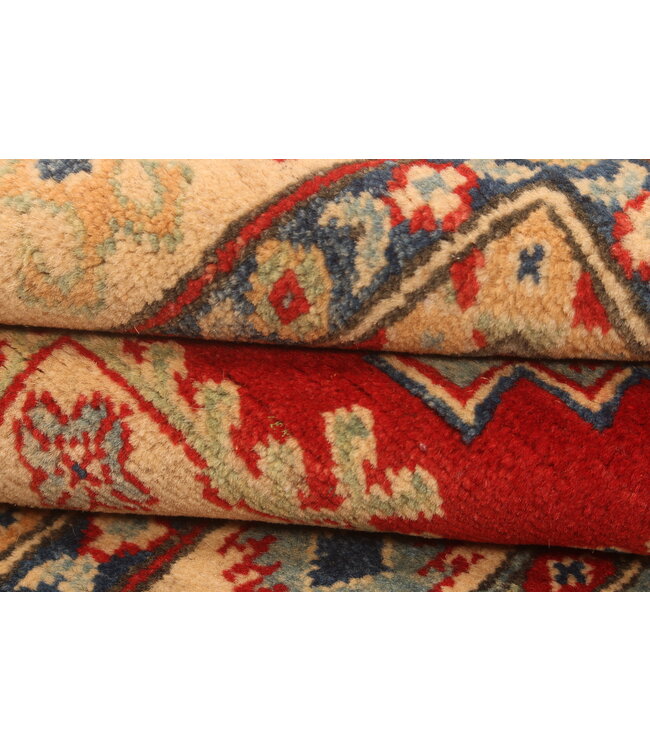 148x94cm Handgeknüpfter Woll Kazak Teppich – Authentischer Orientalischer Teppich, Traditionelles Tribal Design, Hochwertiger Handgefertigter Wollteppich