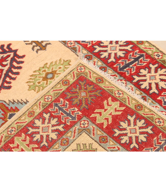 147x102cm Handgeknoopte Wol Kazak Tapijt – Authentiek Oosters Vloerkleed, Traditioneel Tribaal Design, Hoogwaardige Handgemaakte Wol Tapijt - Copy