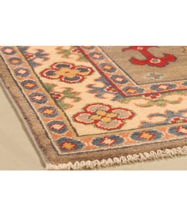 158x99cm Handgeknoopte Wol Kazak Tapijt – Authentiek Oosters Vloerkleed, Traditioneel Tribaal Design, Hoogwaardige Handgemaakte Wol Tapijt