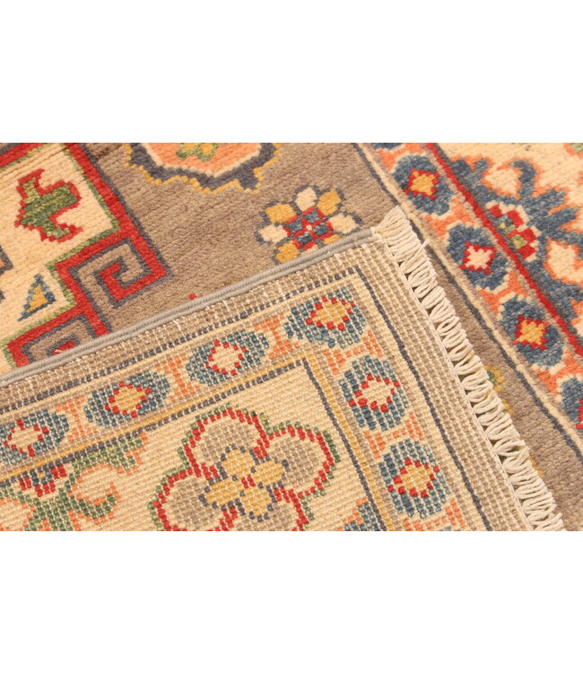 158x99cm Handgeknüpfter Woll Kazak Teppich – Authentischer Orientalischer Teppich, Traditionelles Tribal Design, Hochwertiger Handgefertigter Wollteppich