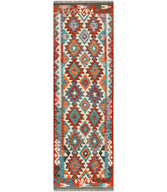 Vintage Kilim Läufer – Handgewebter Tribal Wollteppich – 245x77 cm – Boho Flurteppich