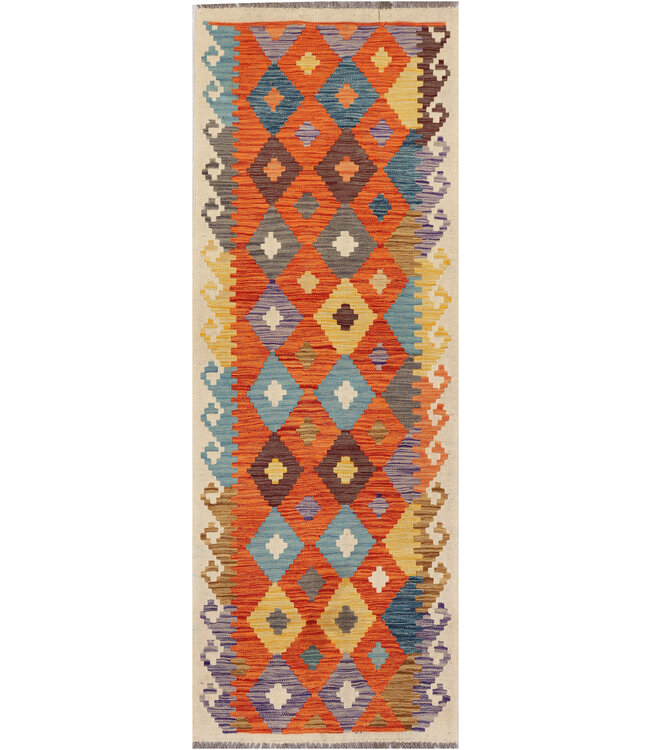 Handgefertigter Kilim-Teppich – Farbiger Tribal-Läufer – 230x82 cm