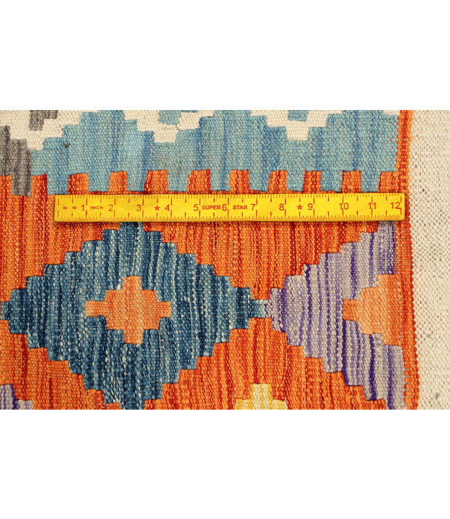 Handgeweven Kilim Vloerkleed – Levendige Tribale Loper – 230x82 cm