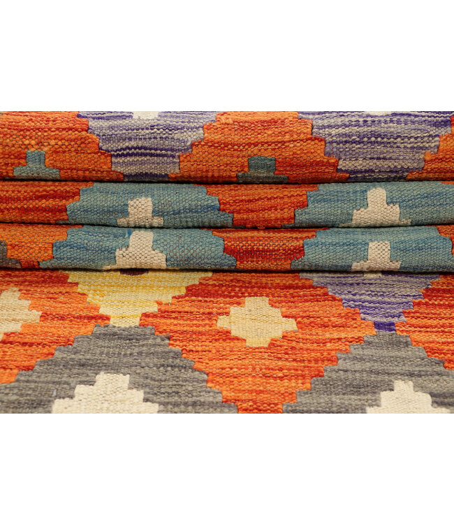 Handgefertigter Kilim-Teppich – Farbiger Tribal-Läufer – 230x82 cm
