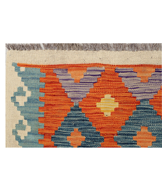 Handgefertigter Kilim-Teppich – Farbiger Tribal-Läufer – 230x82 cm