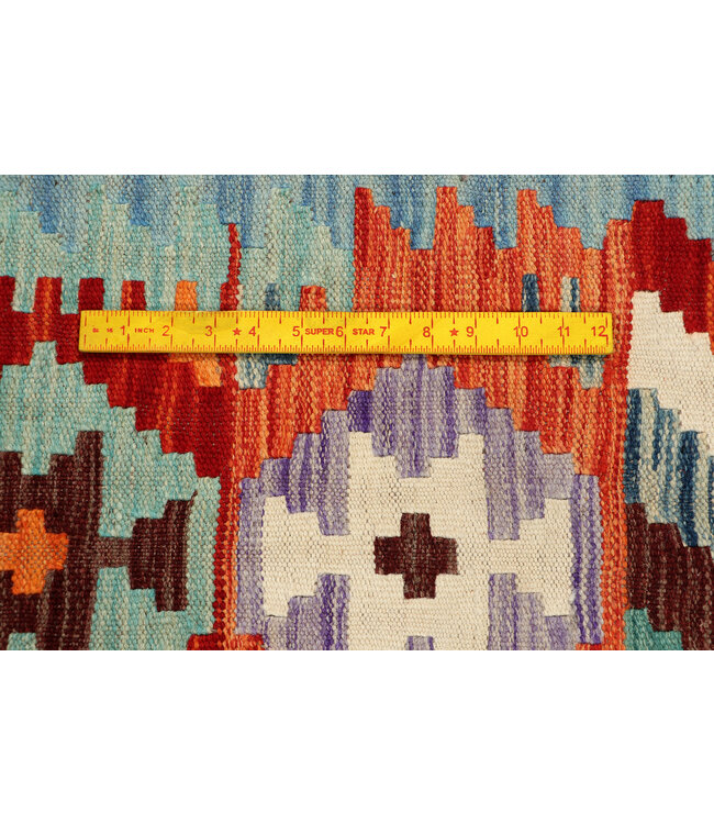 Handwoven Kilim Runner – Vibrant Tribal Medallion Rug – 245x75 cm