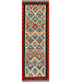 Handgewebter Kilim-Läufer – Tribal-Dreieck-Muster Teppich – 251x82 cm