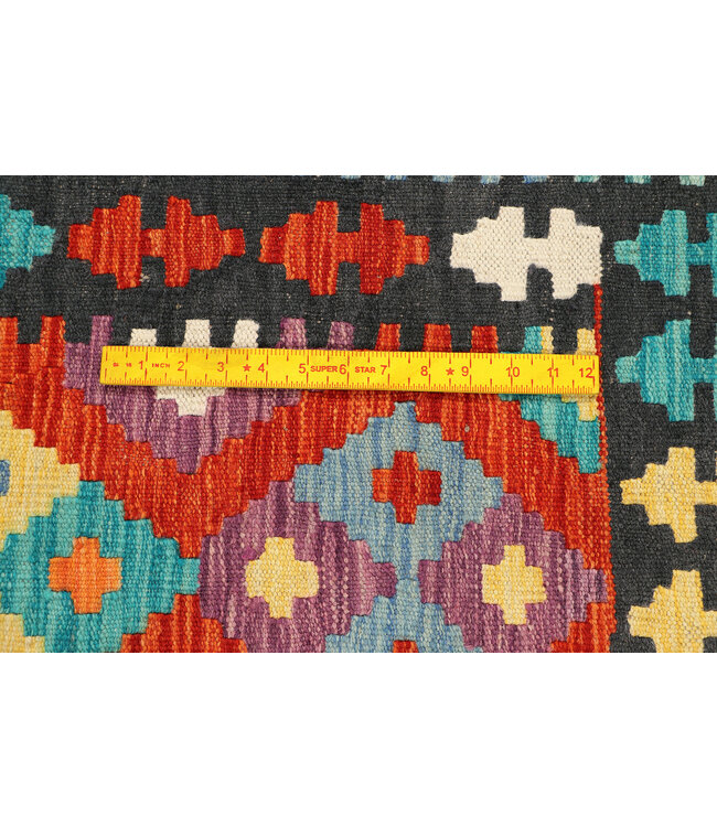 Handgeweven Kilim Loper – Krachtig Tribaal Diamantpatroon – 246x78 cm
