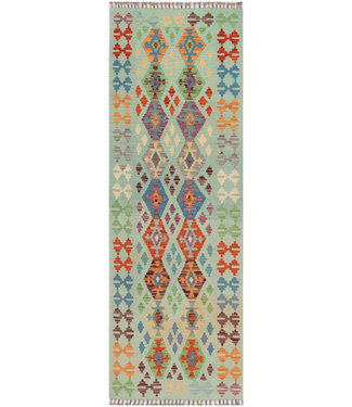Handgewebter Kilim-Läufer – Tribal-Muster in Pastellfarben – 234x80 cm Handgewebter Kilim-Läufer – Tribal-Muster in Pastellfarben – 234x80 cm