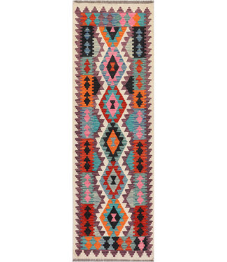 Tribal Diamant Kilim-Läufer – Handgewebter Wollteppich – 249x78 cm Tribal Diamant Kilim-Läufer – Handgewebter Wollteppich – 249x78 cm