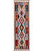 Tribal Diamant Kilim-Läufer – Handgewebter Wollteppich – 249x78 cm