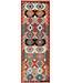 Geometric Tribal Kilim Runner – Handwoven Wool Rug – 241x83 cm