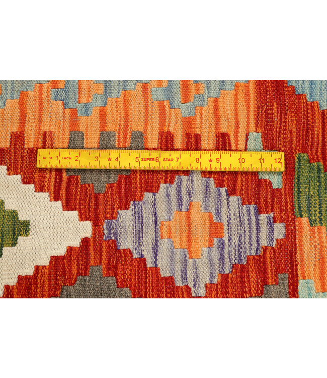 Handgewebter Kilim-Läufer – Tribal Rautenmuster – 246x79 cm